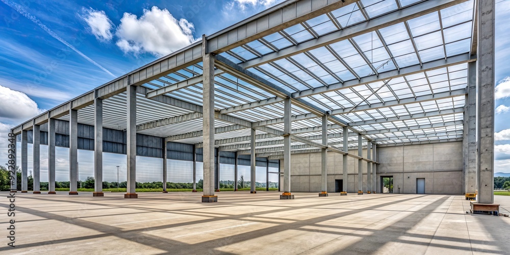 Betonfertigteile Konstruktion f?r eine Industriehalle, precast concrete Betonfertigteile Konstruktion f?r eine Industriehalle, precast concrete