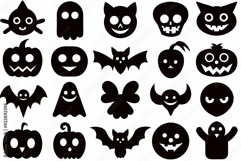 Halloween icons set of Halloween Ghost icon silhouette vector art illustration
Halloween icons set of Halloween Ghost icon silhouette vector art illustration