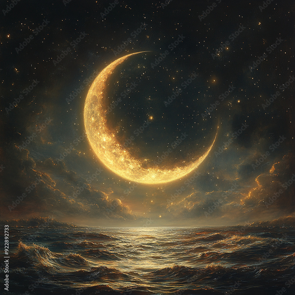 Obraz premium crescent moon backdrop