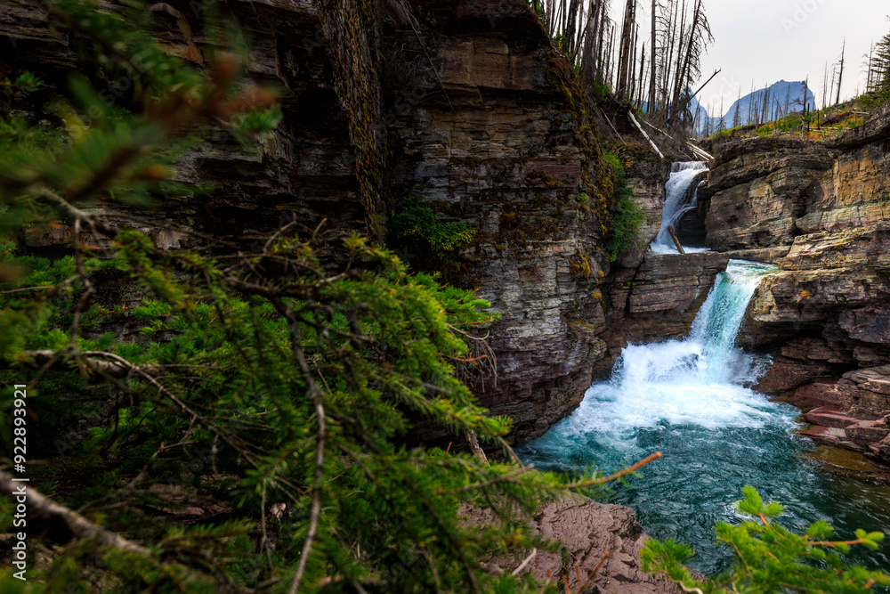 Saint Mary Falls in Glacier National Park Saint Mary Falls in Glacier National Park