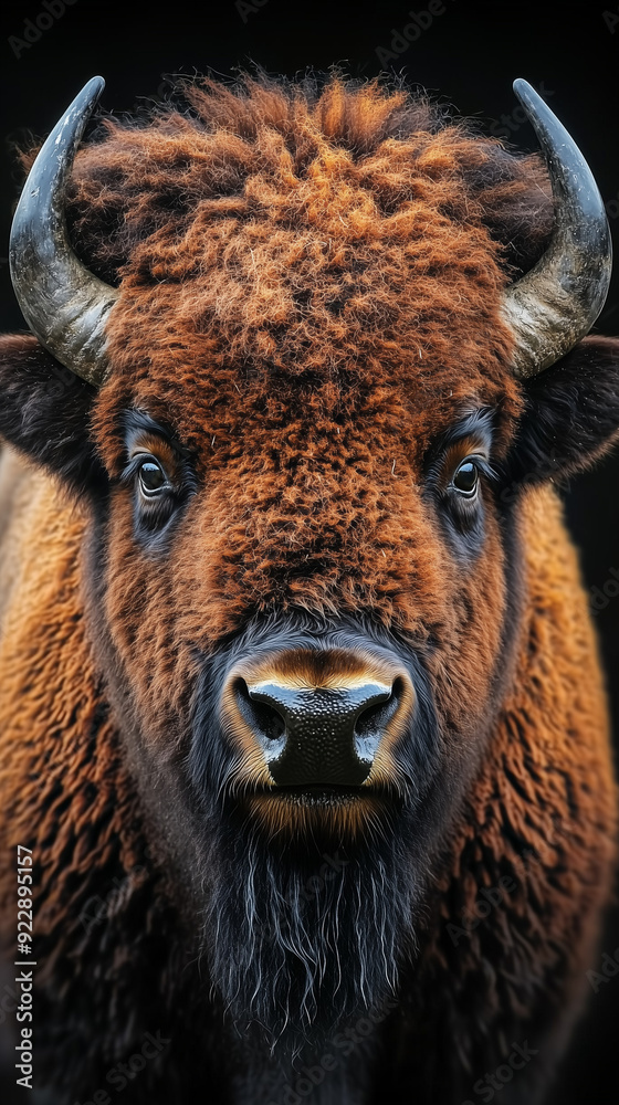 Fototapeta premium american bison in the field