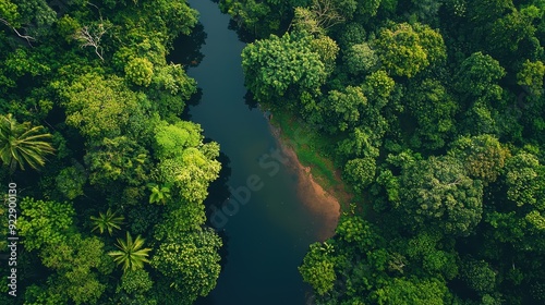 Green beautiful jungle landscape