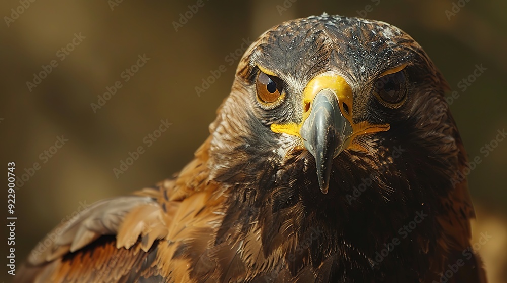 Fototapeta premium Serpent-Eagle close-up face.(Spilornis cheela)