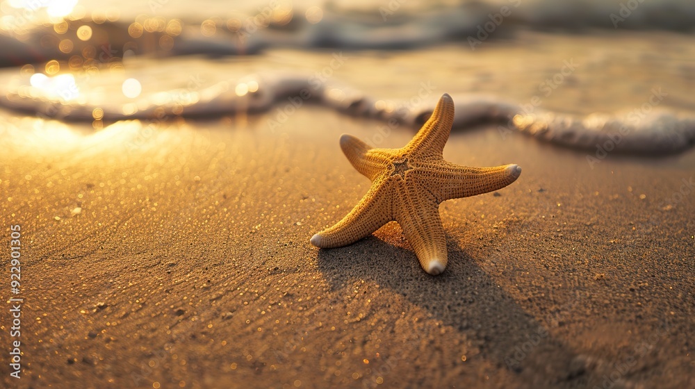 Sand star on the beach, summer texture background Sand star on the beach, summer texture background