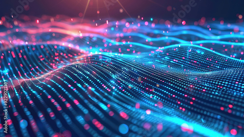 Wonderful Abstract big data concept shapes background