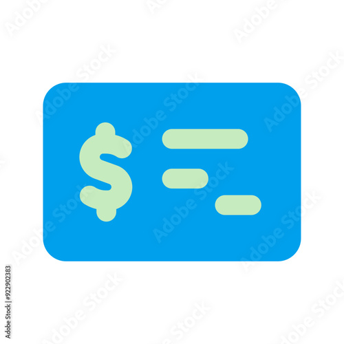 cheque duo tone icon