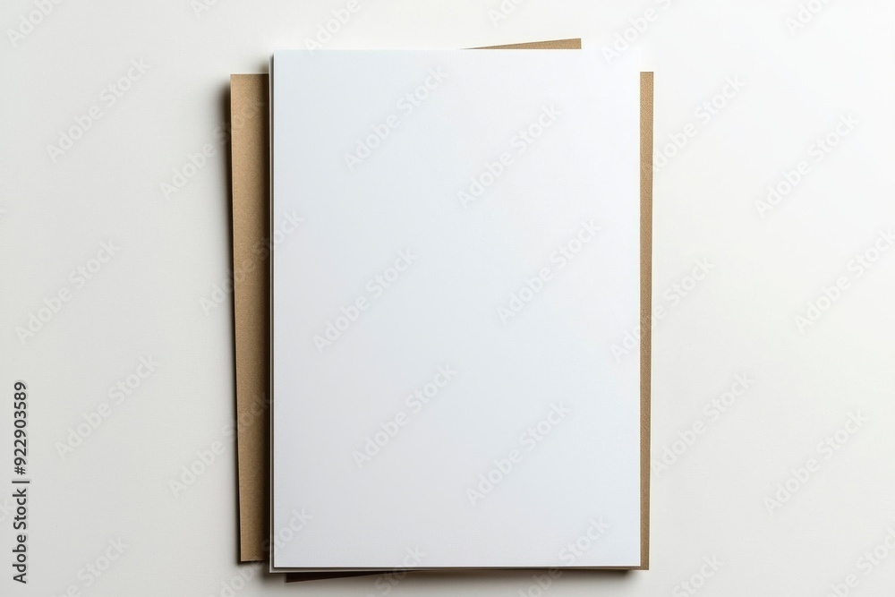 Blank A4 Paper Mockup on Isolated Background created with Generative AI Blank A4 Paper Mockup on Isolated Background created with Generative AI