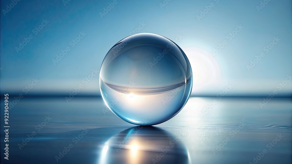 Crystal clear glass ball reflecting soft light, glass, ball, reflection, round, shiny,sphere, orb, crystal, clear Crystal clear glass ball reflecting soft light, glass, ball, reflection, round, shiny,sphere, orb, crystal, clear