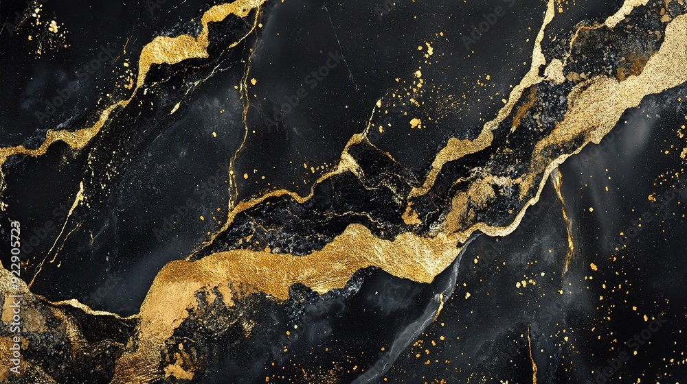 Black and Gold Marble Swirl: Abstract background texture with a stunning blend of black and gold, evoking luxury, elegance, and sophistication. Black and Gold Marble Swirl: Abstract background texture with a stunning blend of black and gold, evoking luxury, elegance, and sophistication.