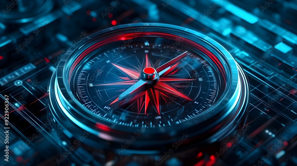 custom made wallpaper toronto digital3D Digital Compass with Search Bar Needle Guiding Online