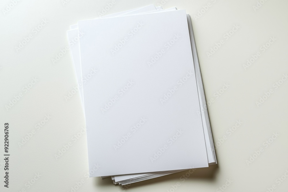 Blank A4 Paper Mockup on Isolated Background created with Generative AI Blank A4 Paper Mockup on Isolated Background created with Generative AI