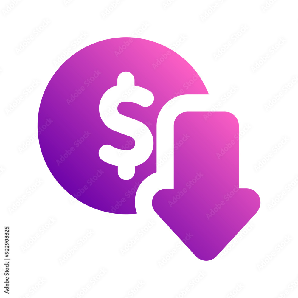 Obraz premium income gradient icon