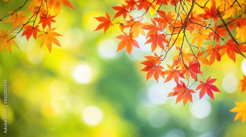 Stunning Autumn Red Maple Leaves Close-Up with Green Bokeh and Blurred Background, Reflecting Japanese Artistic Style in High Resolution and Vivid Natural Colors Stunning Autumn Red Maple Leaves Close-Up with Green Bokeh and Blurred Background, Reflecting Japanese Artistic Style in High Resolution and Vivid Natural Colors