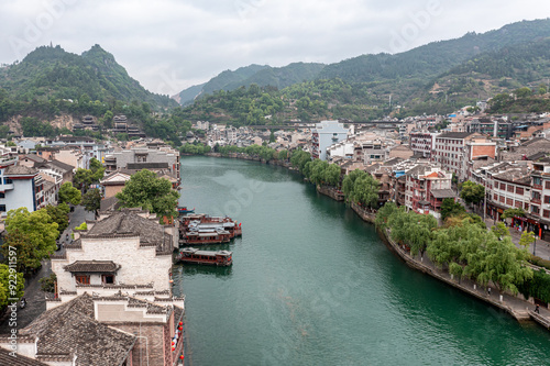 Ancient town, Zhenyuan County, Qiandongnan Miao and Dong Autonomous Prefecture, Guizhou Province, China