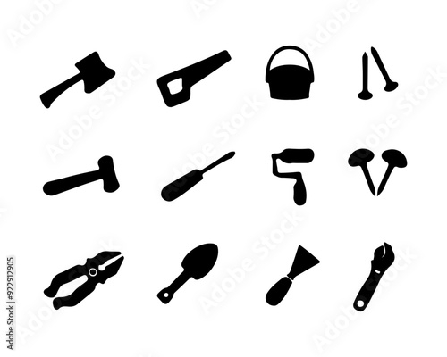 Set repair and construction tools 