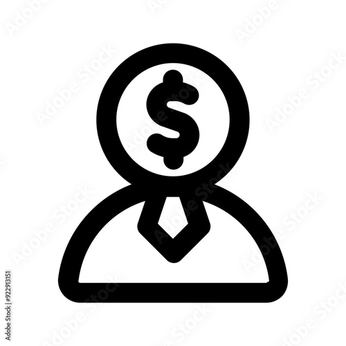 financial advisor line icon