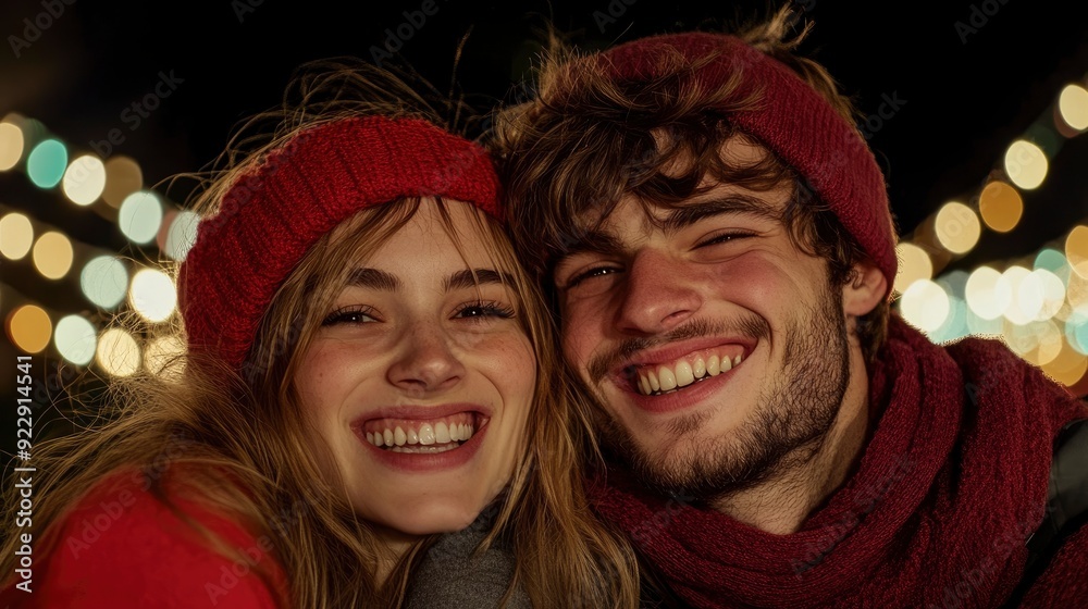 Cheerful Couple Embracing, Sharing A Smile And Warmth In Each Other'S Company Cheerful Couple Embracing, Sharing A Smile And Warmth In Each Other'S Company
