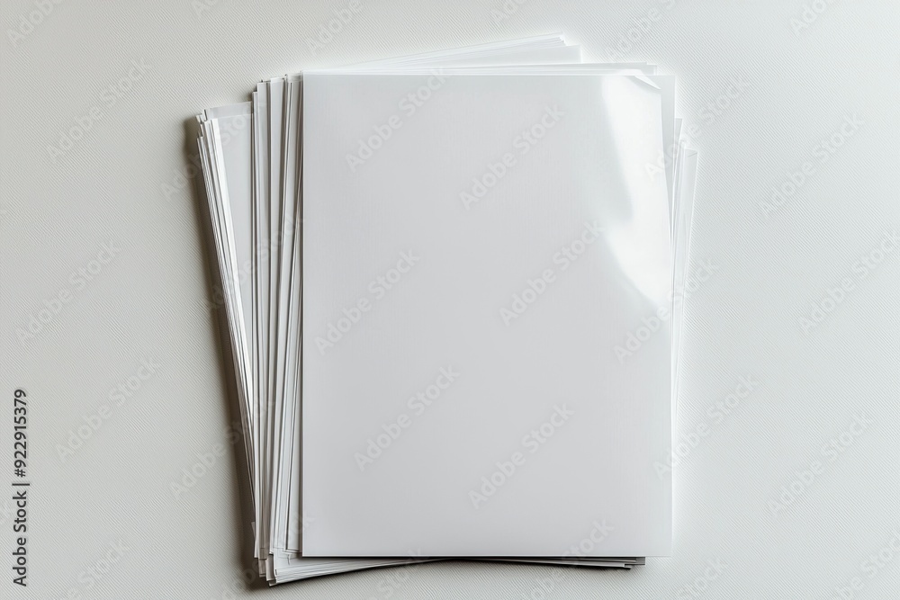Blank A4 Paper Mockup on Isolated Background created with Generative AI Blank A4 Paper Mockup on Isolated Background created with Generative AI