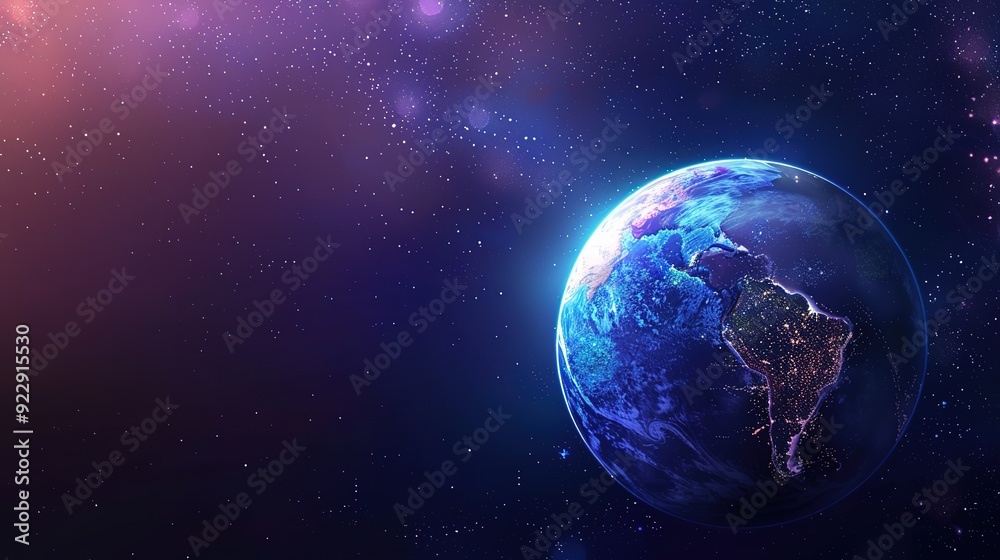 Fototapeta premium Superb Communication technology for internet business, Global world network and telecommunication