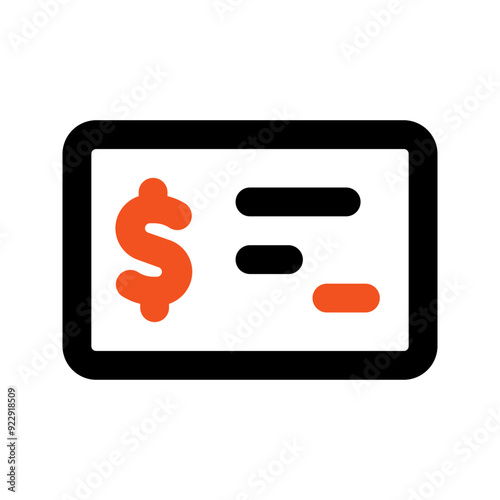cheque line color icon