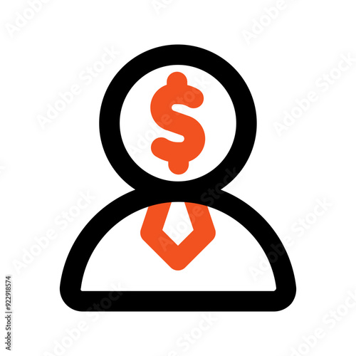 financial advisor line color icon