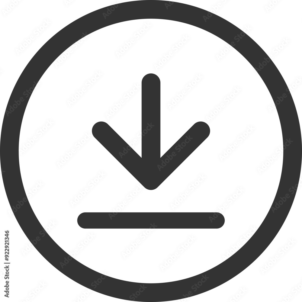 Simple Download icon sign. Download web button. Upload button. Load symbol. Round Vector illustration. Simple Download icon sign. Download web button. Upload button. Load symbol. Round Vector illustration.