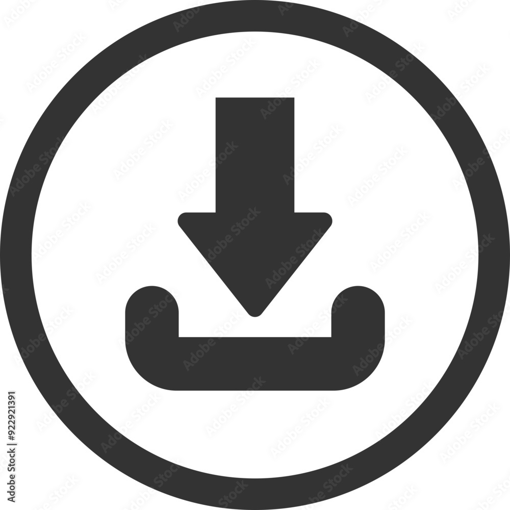 Simple Download icon sign. Download web button. Upload button. Load symbol. Round Vector illustration. Simple Download icon sign. Download web button. Upload button. Load symbol. Round Vector illustration.