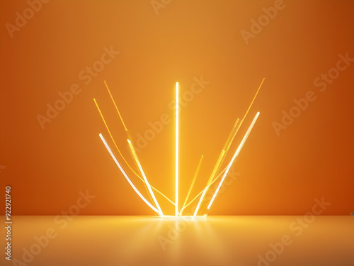 abstract neon Blurred Yellow Orange Background with Light dites photo