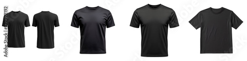 Black T-Shirt Mockup Set: Perfect for showcasing your designs!