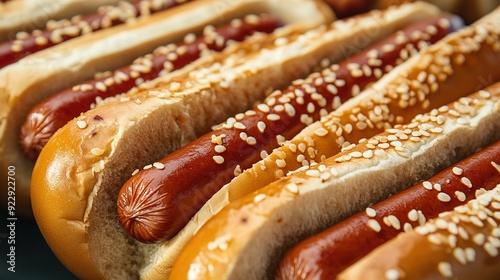 Athletic Contest of Gourmet Speed - Record Breaking Hot Dog Eating Challenge at the Olympics. Culinary Competition and Sportsmanship. photo