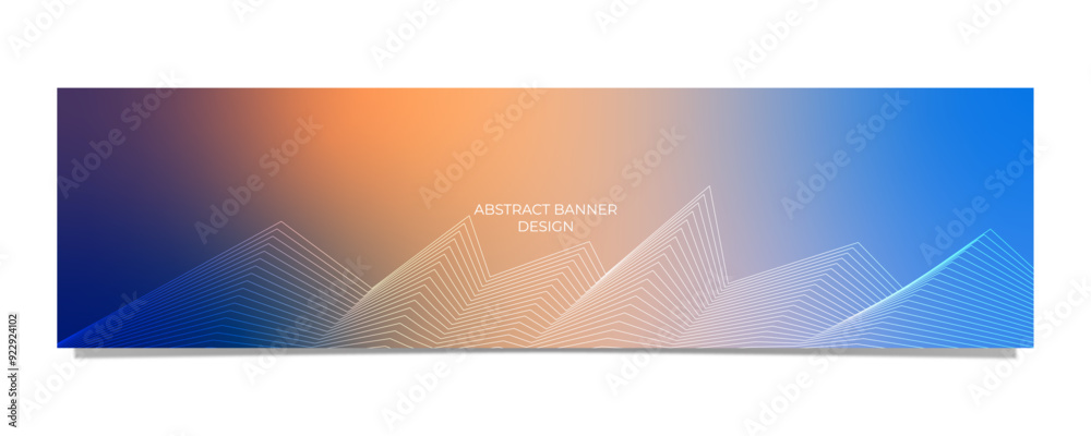 Fototapeta premium BANNER 47 WITH SOFT PASTEL COLOR GRADIENT