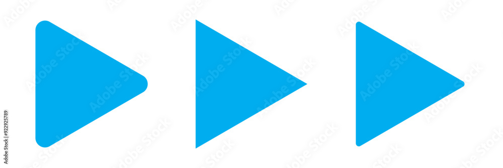 Play button icon. Start symbol vector set. Play button icon. Start symbol vector set.
