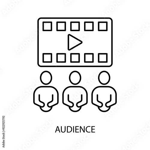 audience concept line icon. Simple element illustration.audience concept outline symbol design.