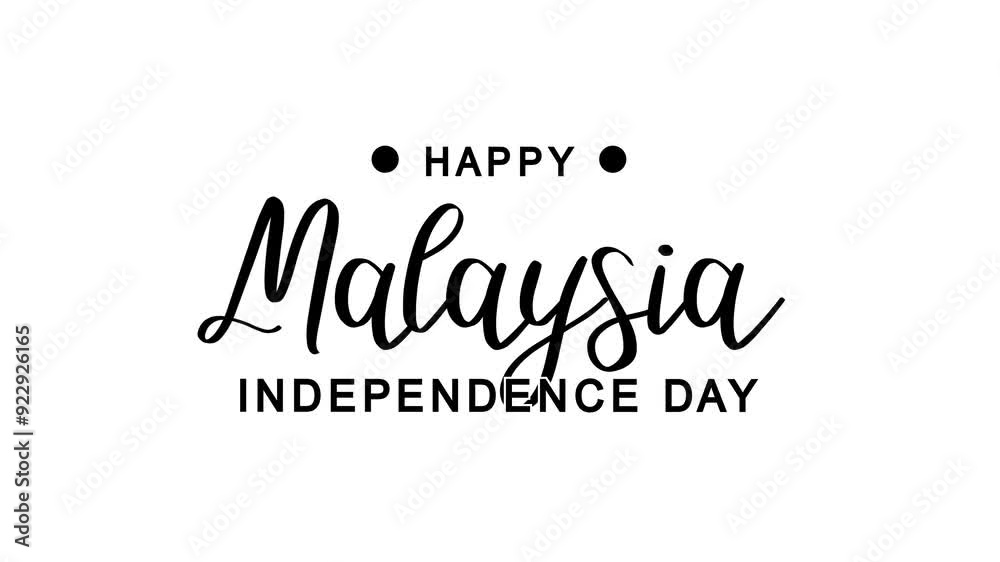 Happy Malaysia Independence Day Text Animation. Great for Happy Malaysia Independence Day Celebrations with transparent background, for banner, social media feed wallpaper stories Happy Malaysia Independence Day Text Animation. Great for Happy Malaysia Independence Day Celebrations with transparent background, for banner, social media feed wallpaper stories