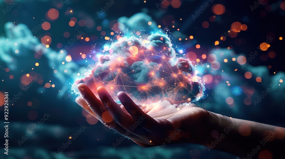 Spectacular Data sharing software development and cloud computing as main topics Symbolizes Spectacular Data sharing software development and cloud computing as main topics Symbolizes