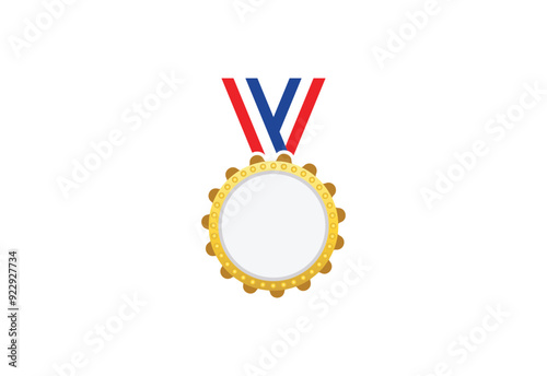 Ribbon Medal icon logo design. Award logo, Vector design template