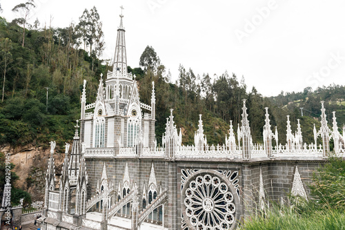 Ipiales, Nariño, Colombia. June 26, 2024: Sanctuary of Our Lady of the Rosary of Las Lajas.