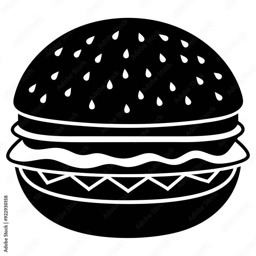 hamburger isolated on white, hamburger vector illustration, food vector art, hamburger silhouette, burger vector icon, burger cartoon line art, eps hamburger isolated on white, hamburger vector illustration, food vector art, hamburger silhouette, burger vector icon, burger cartoon line art, eps