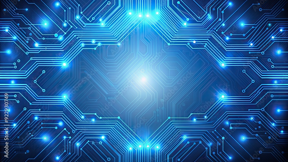 Fototapeta premium Blue abstract lines merging to form a pattern representing technology background , abstract, lines, blue, merging