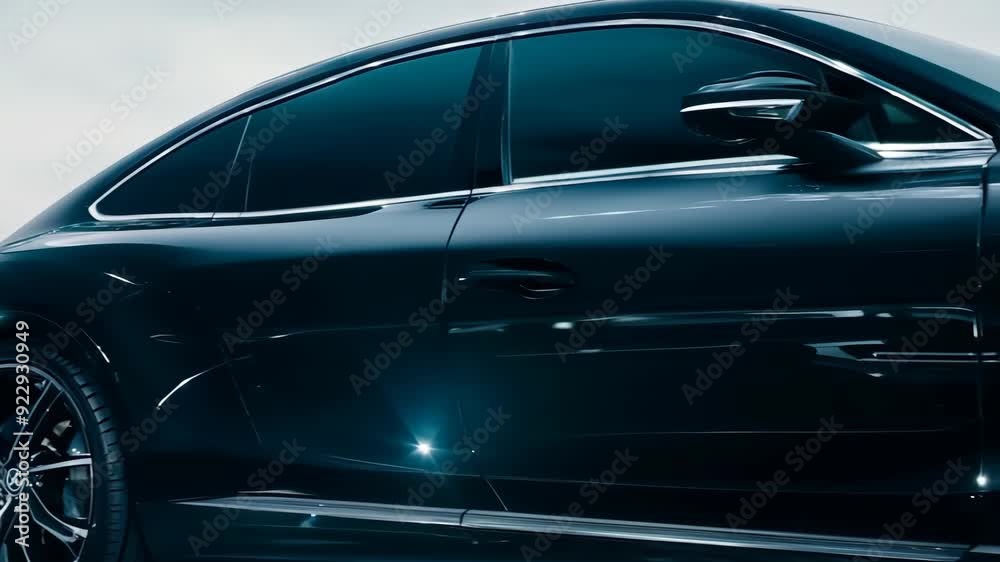 Black luxury sedan car display Black luxury sedan car display