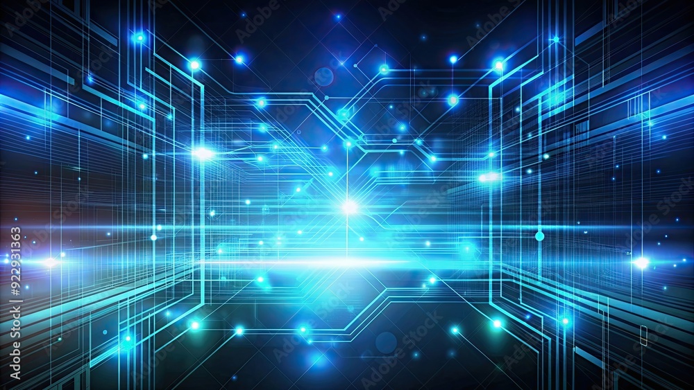 Obraz premium Abstract technology background with digital lines and futuristic elements, technology, background, abstract, digital