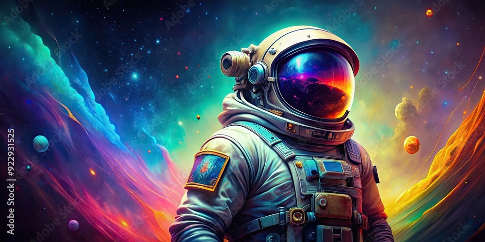 Colourful of an Astronaut, space, exploration, astronaut, stars, galaxy, helmet, suit, adventure, cosmic, universe Colourful of an Astronaut, space, exploration, astronaut, stars, galaxy, helmet, suit, adventure, cosmic, universe