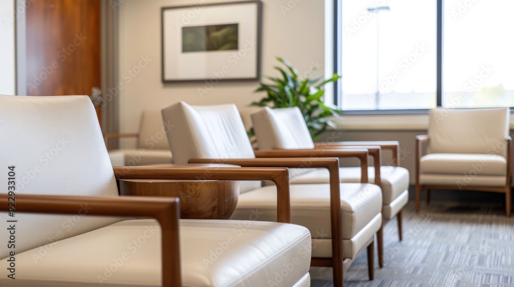 Sophisticated Traveler Waiting Area with Stylish Seating and Contemporary Decor Providing a Tranquil and Inviting Atmosphere for Relaxation and Rest