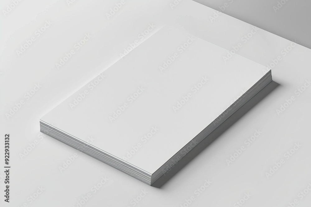 Blank A4 Paper Mockup on Isolated Background created with Generative AI Blank A4 Paper Mockup on Isolated Background created with Generative AI