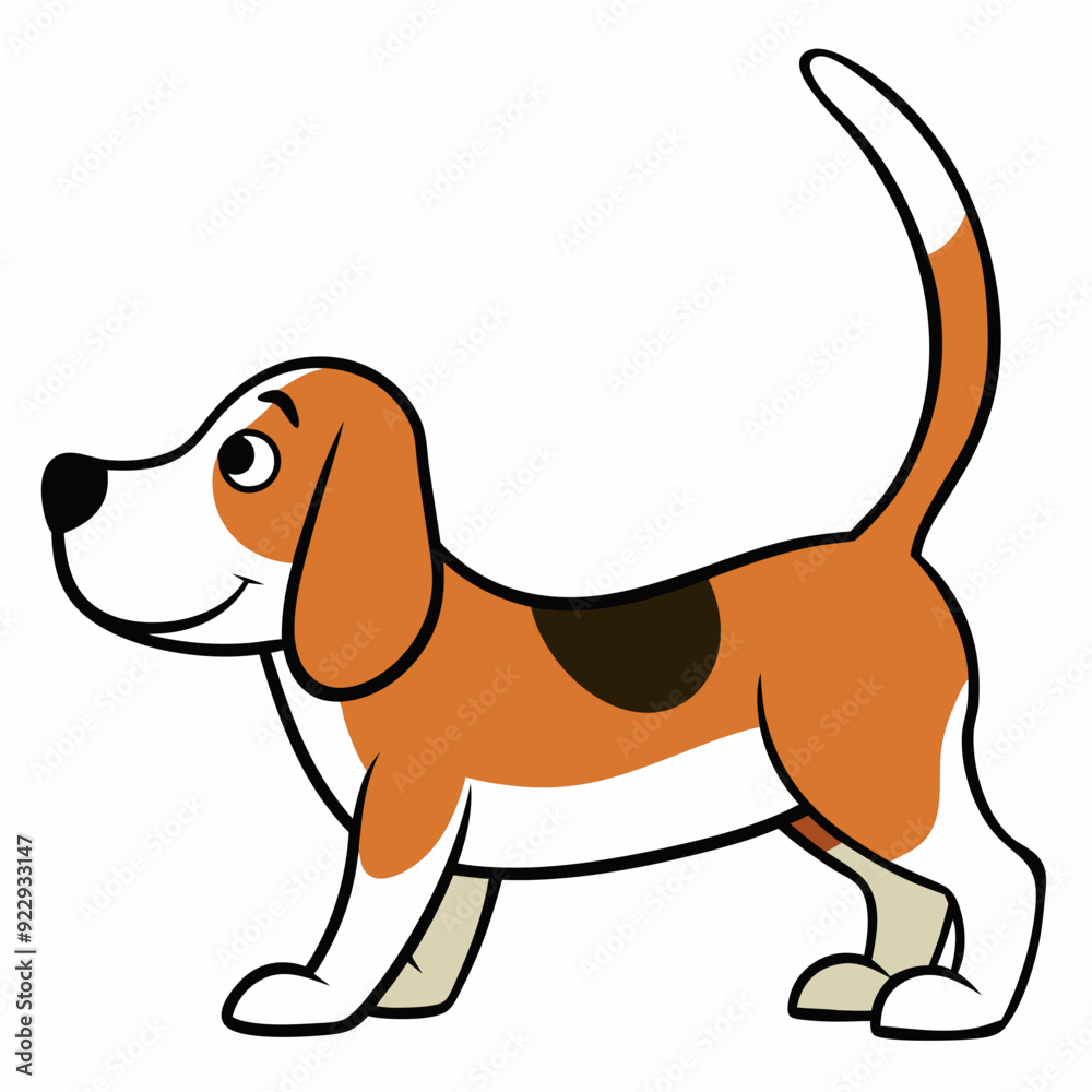 Beagle puppy dog isolated on white, beagle dog vector illustration, animal vector art, dog silhouette, pet vector icon, burger cartoon line art, eps Beagle puppy dog isolated on white, beagle dog vector illustration, animal vector art, dog silhouette, pet vector icon, burger cartoon line art, eps