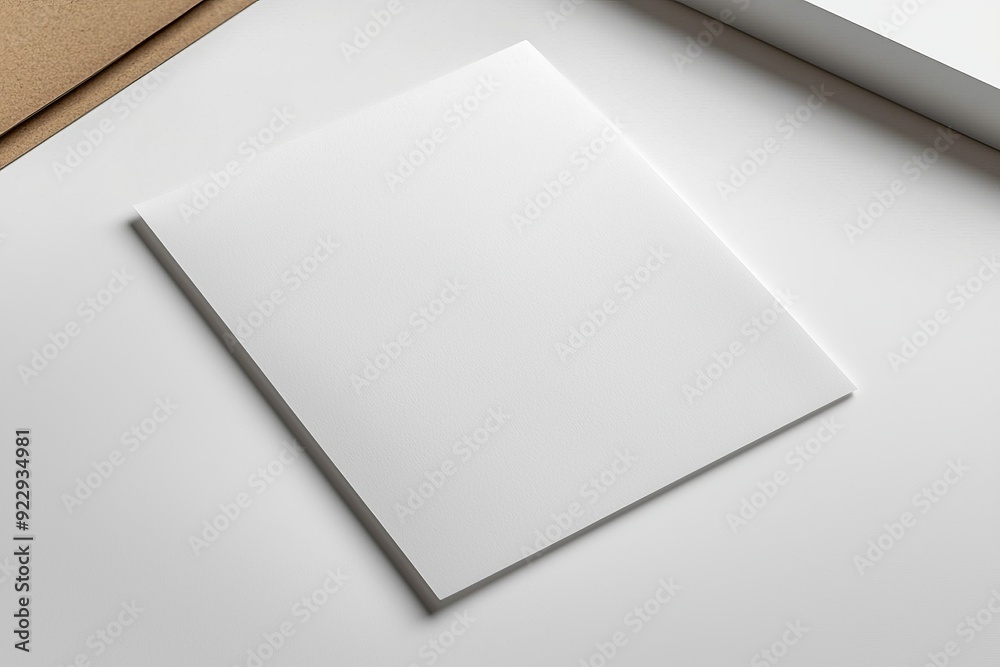 Blank A4 Paper Mockup on Isolated Background created with Generative AI Blank A4 Paper Mockup on Isolated Background created with Generative AI