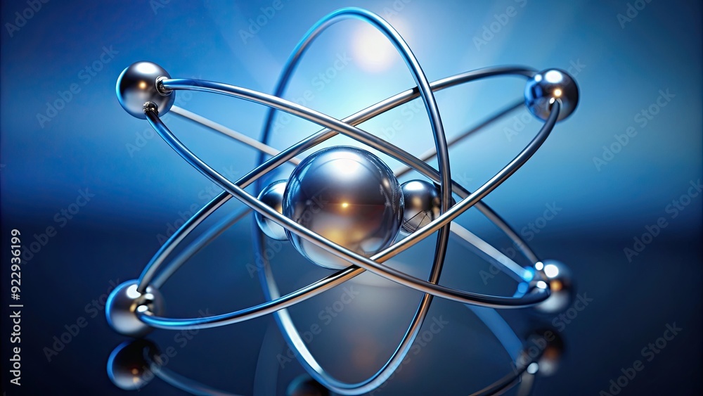 Close-up of a single atom, science, micro, microscopic, particle, electron, nucleus, molecular, physics Close-up of a single atom, science, micro, microscopic, particle, electron, nucleus, molecular, physics