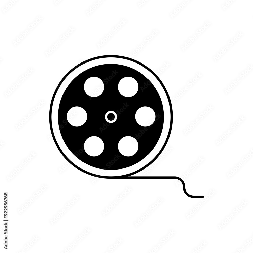 film roll concept line icon. Simple element illustration.film roll concept outline symbol design. film roll concept line icon. Simple element illustration.film roll concept outline symbol design.