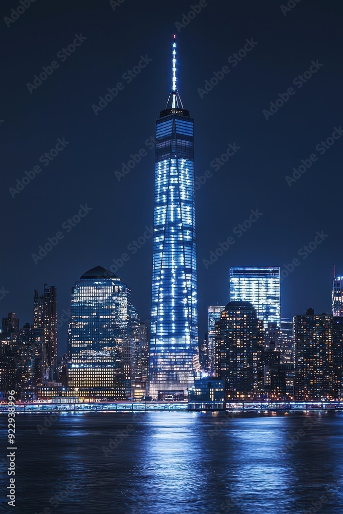 Obraz premium View on Manhattan at night