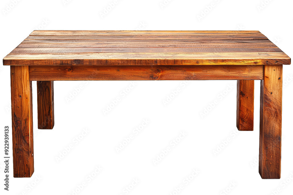 A rustic wooden table showcasing a rich texture and warm hues, perfect for dining or workspace in a cozy interior. A rustic wooden table showcasing a rich texture and warm hues, perfect for dining or workspace in a cozy interior.